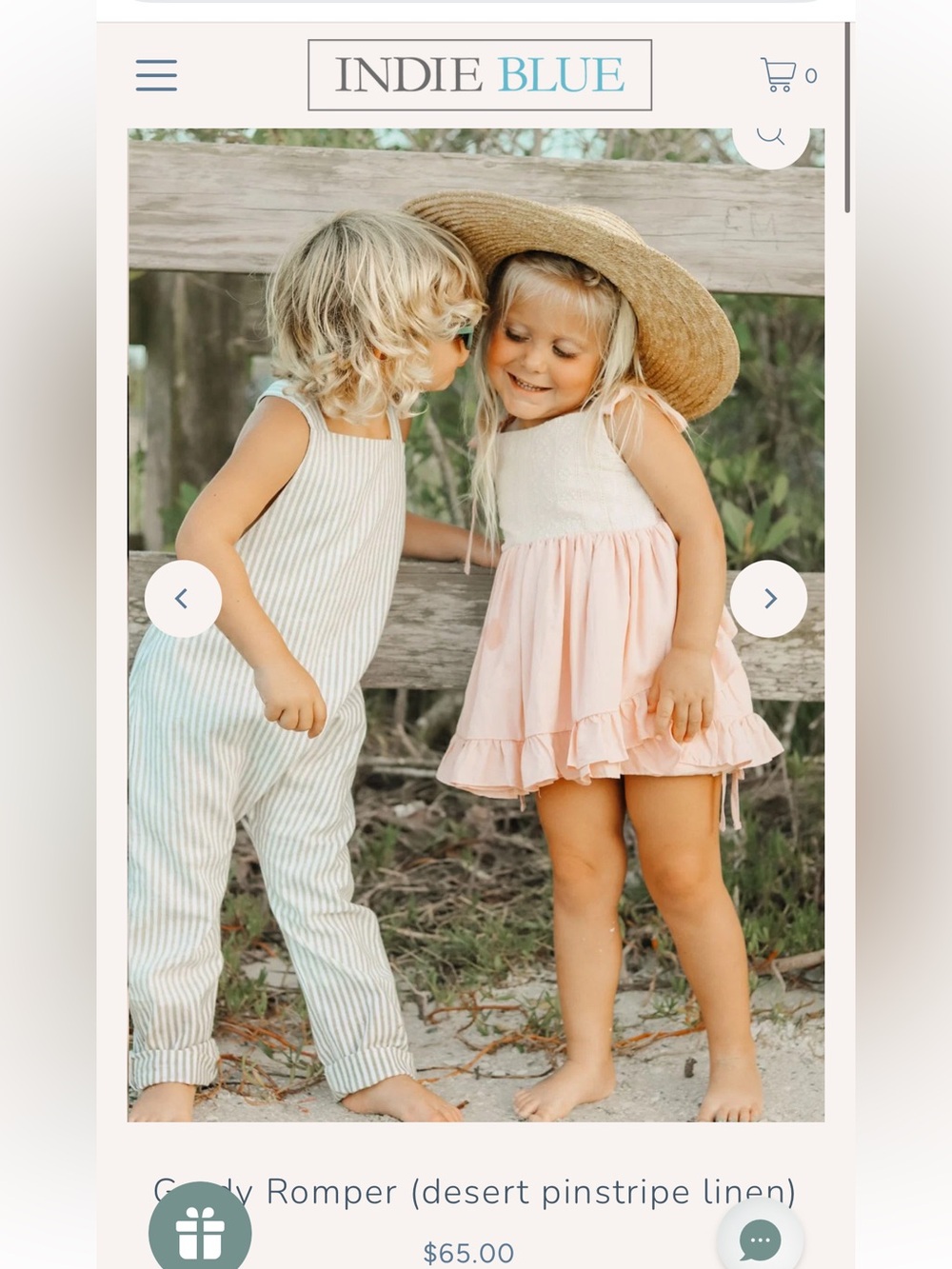 Indie blue Grady romper